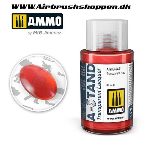 A.MIG 2401 Transparent Red   A-Stand paint 30 ml